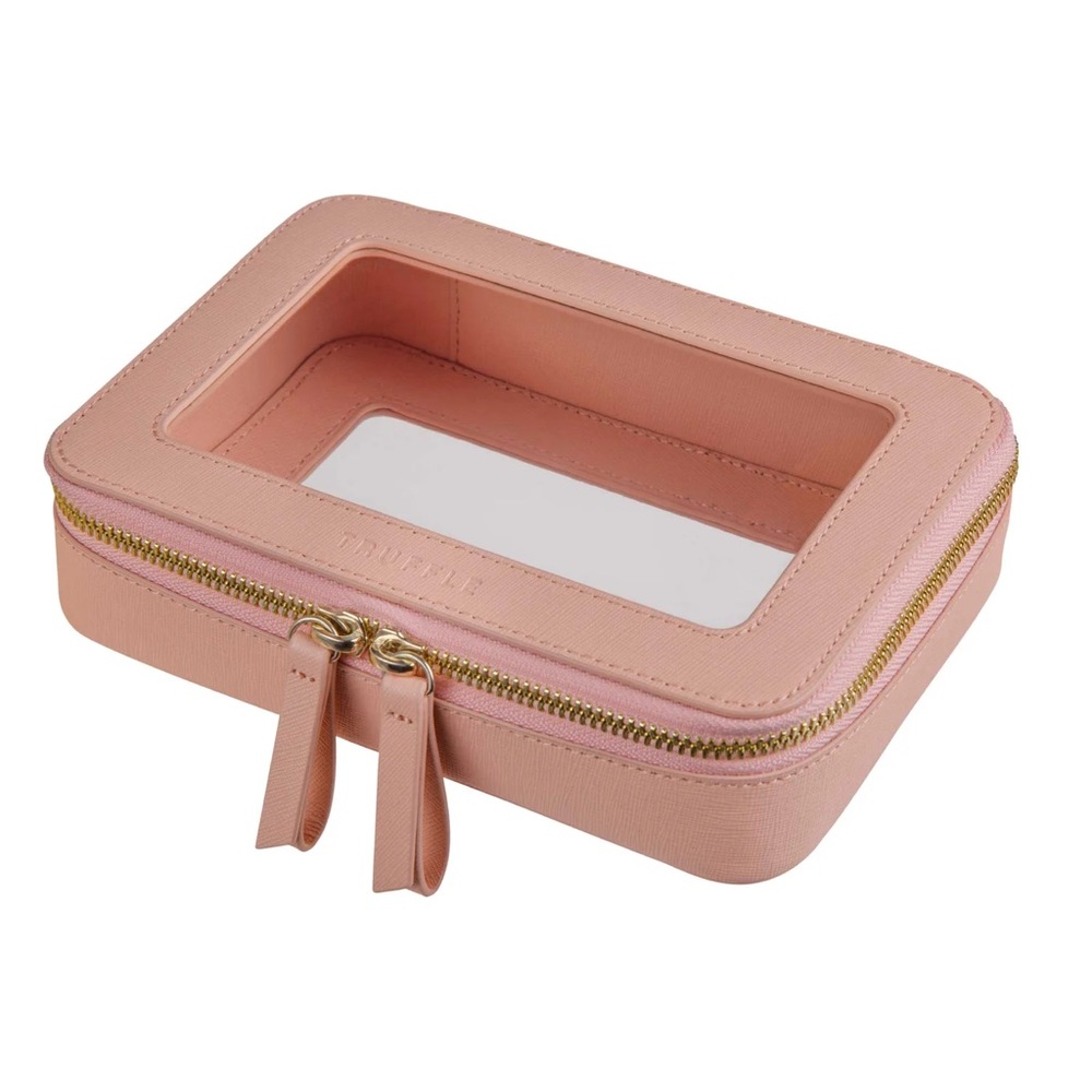 Truffle Standard Clarity Jetset Case in Blush Leather
